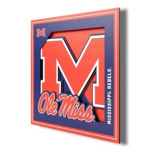 NCAA Ole Miss Rebels 3D Logo Series Wall Art - 12"x12" - 1 of 4