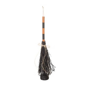 Transpac Natural Material 26 in. Black Halloween Weighted Witch Broom - 1 of 1