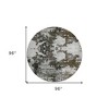 Taupe Brown And Gold Abstract Washable Indoor Outdoor Area Rug - 3 of 4
