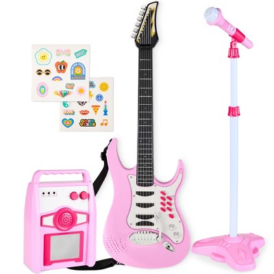 Best Choice Products Kids Electric Musical Guitar Toy Play Set w/ 6 Demo Songs, Whammy Bar, Microphone, Amp, AUX