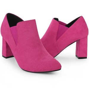 Perphy Women's Pointed Toe Chunky Heels Ankle Booties - 1 of 4