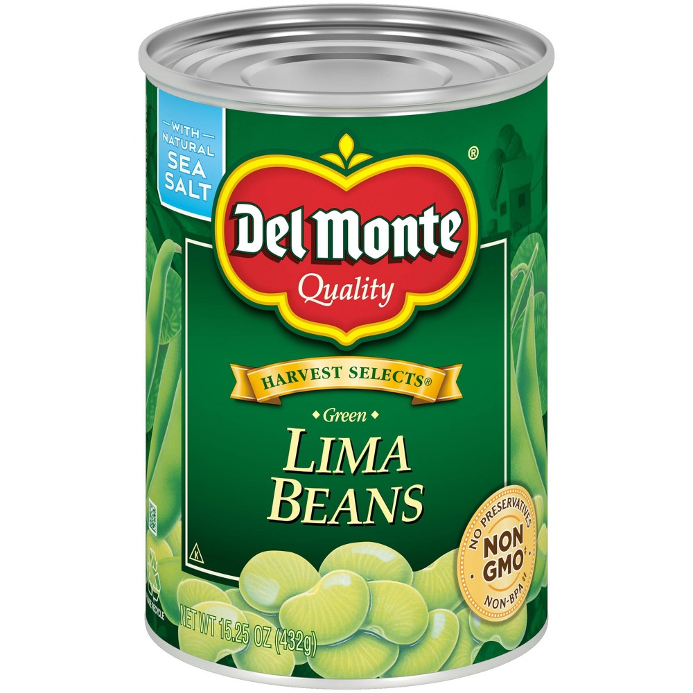 ((BEST BY 09/28/2026)) 12 CasePack Del Monte Lima Beans - 15.25oz 