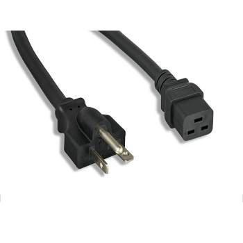 Monoprice Heavy Duty Extension Cord - 8 Feet - Black | NEMA 6-20P to IEC 60320 C19, 12AWG, 20A, 125V, For High-Performance Computers and Network