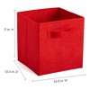 ClosetMaid Cubicals Fabric Drawer, Open Storage Bin for Home Organization, 11" H X 10.5" W X 10.5" D, Red (2 Pack) - 2 of 4
