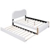 NicBex Twin/Full Bed Frame with Twin Trundle for Kids,Sturdy Wood Bed Frame with Upholstered Headboard for Living Room,Bedroom and Guest Room - 4 of 4