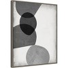 23" x 28" Gray Shapes II by Jennifer Goldberger Framed Canvas Wall Art Print - Amanti Art - 2 of 4