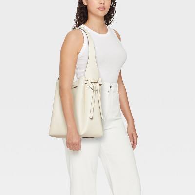 A New Day Drawstring Bucket Shoulder Bag - A New Day™ White — фото 2