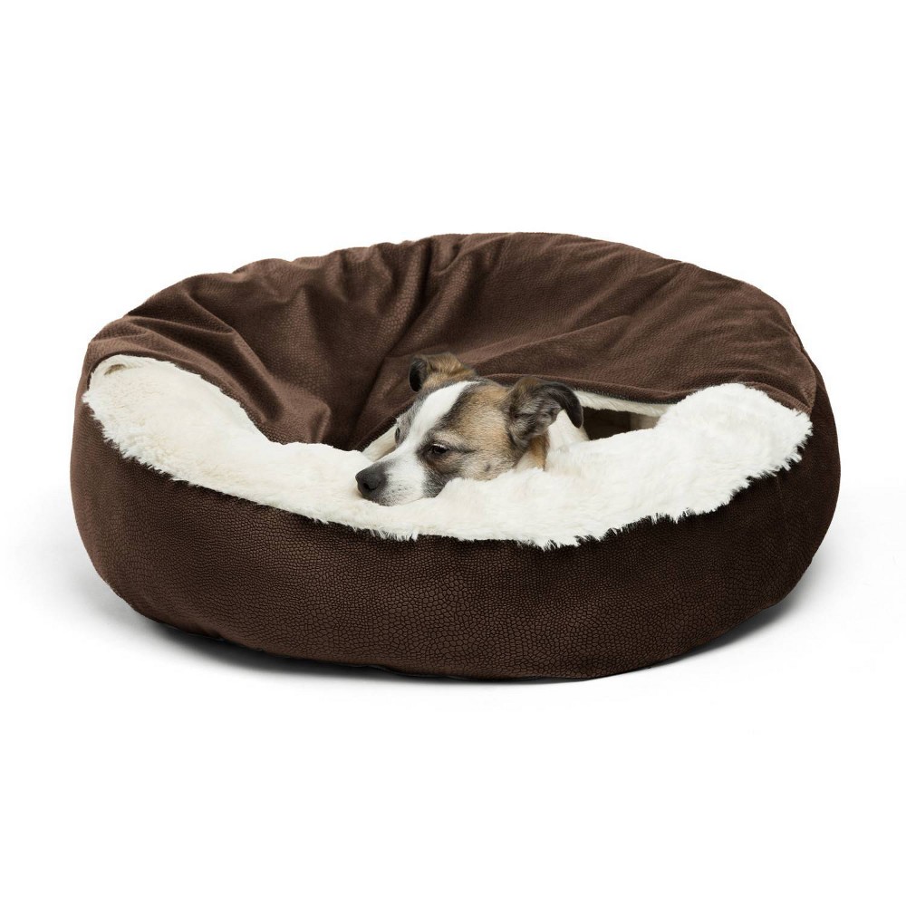 Photos - Dog Bed / Basket Best Friends by Sheri Cozy Cuddler Ilan Dog Bed - 24"x24" - Dark Brown