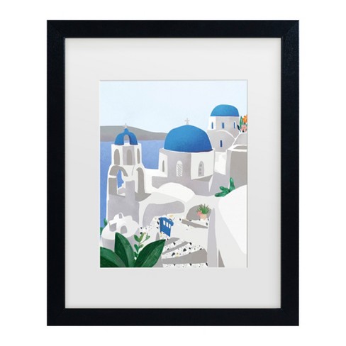 Trademark Fine Art - Petra Lizde  Santorini island Matted Framed Art - image 1 of 4