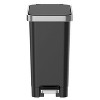 LunaLulinlk Black (2-pack) 2.5-gallon plastic step-style trash can for bedroom, bathroom and office - 4 of 4