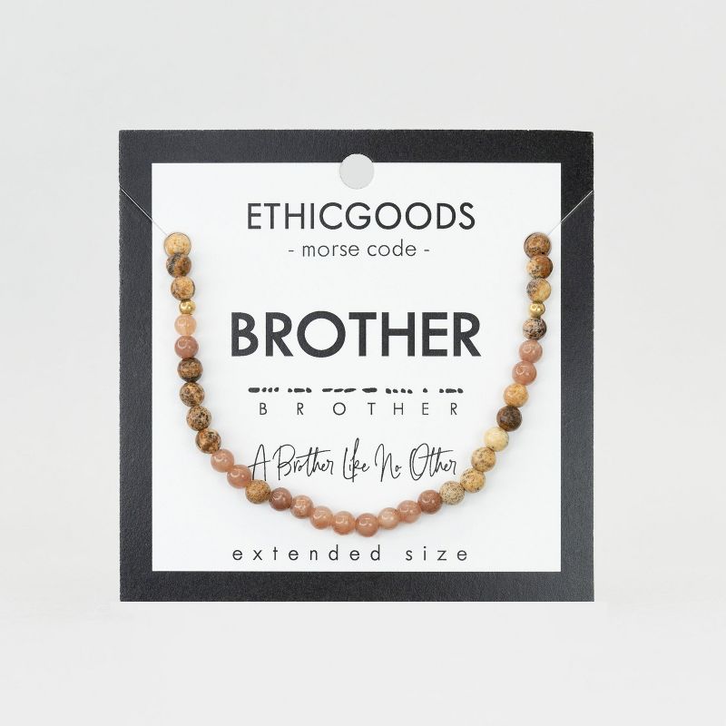ETHIC GOODS Mens 4mm Morse Code Bracelet Extended [BROTHER], 3 of 6