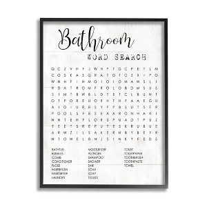 Stupell Industries Bathroom Word Search Fun Family Design - 1 of 4
