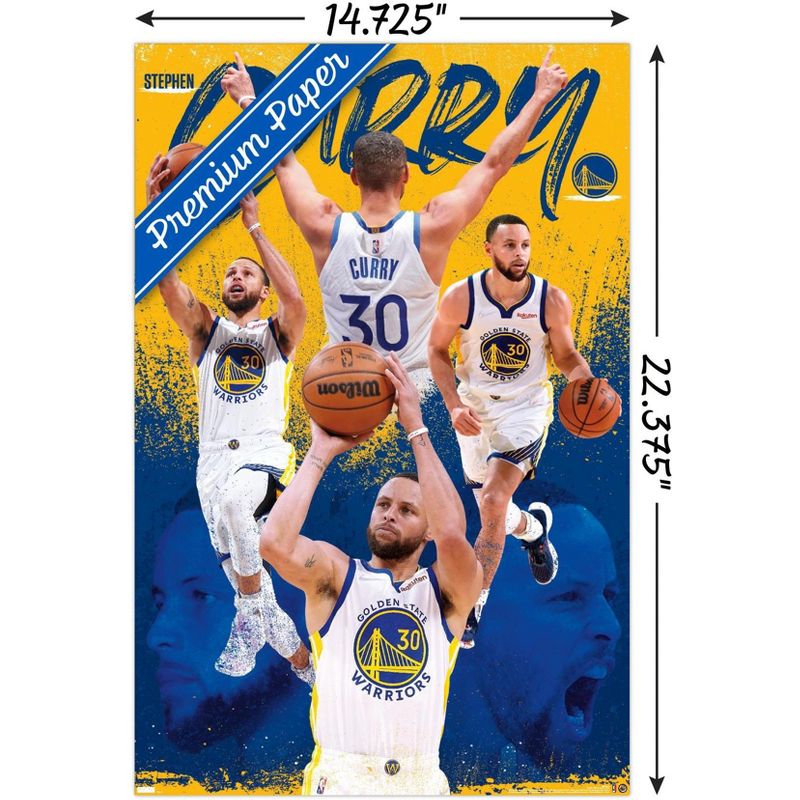 Trends International NBA Golden State Warriors - Stephen Curry 22 Unframed Wall Poster Prints, 3 of 7