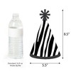 Big Dot of Happiness Zebra Print - Cone Happy Birthday Party Hats for Kids and Adults - Set of 8 (Standard Size) - 3 of 4