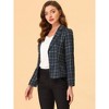 INSPIRE CHIC Women's Notched Lapel Open Front Business Casual Blazer - 2 of 4
