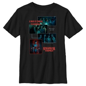 Boy's Stranger Things Scenes Collage War Is Coming To Hawkins T-Shirt - 1 of 4