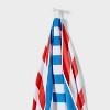 XL Reversible Towel Red/Blue - Sun Squad™: Cotton Terry, Lightweight, Machine Washable, Stripe Pattern - image 2 of 3