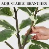 Artificial Fiddle Leaf Fig Tree, 51 Inch Faux Ficus Lyrata Plant with 46 Fiddle Leaves, Fake Floor Plant in Pot for Indoor Outdoor Living Room - 3 of 4