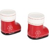 Primitives By Kathy 3.0 Inch Red Boots Salt And Pepper Shakers Winter Snowflakes Salt And Pepper Shakers - 2 of 3