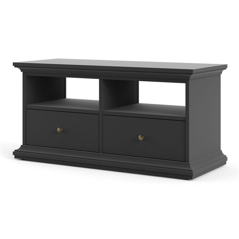 Tvilum Sonoma 2 Drawer TV Stand with 2 Shelves in Black Lead, 4 of 11