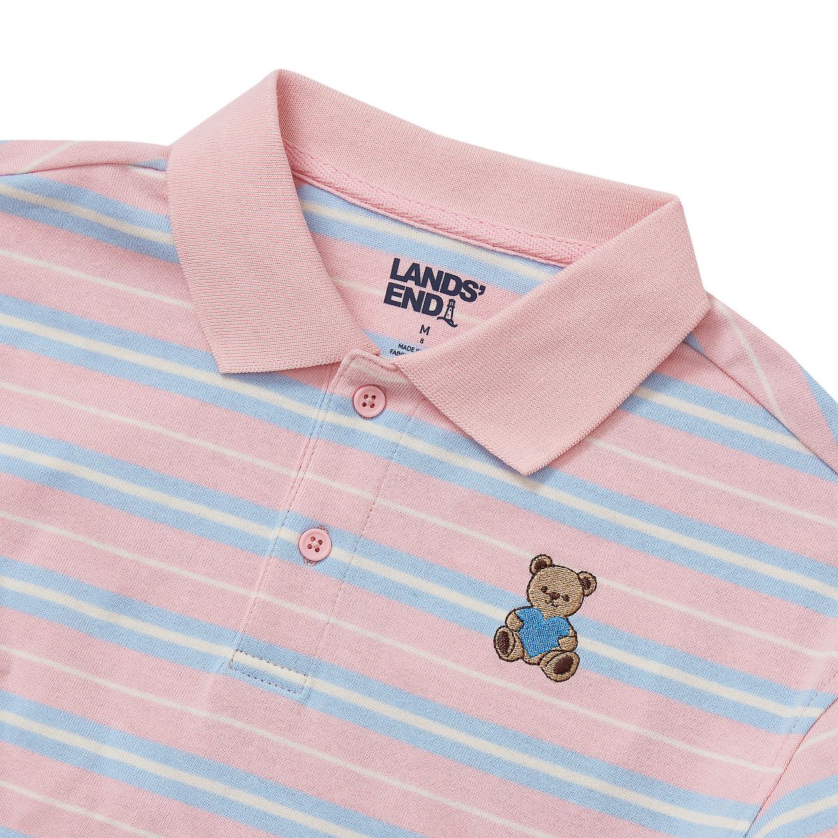 Lands' End Kids Long Sleeve Collared Polo Shirt - thumbnail 2