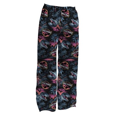 Men's Jurassic Park Pajama Pants - Black