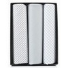 TheDapperTie Men's Gray Solid And White Fancy 100% Cotton 3 PCS Handkerchiefs - 4 of 4