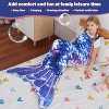 Catalonia Kids Flannel Blanket Mermaid Tail, Ultra Soft Plush Sleeping Bag Snuggle Blanket for Girl Toddlers, Cozy Gift - 2 of 4