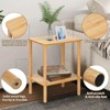 Hommpa Boho 2-Tier End Table with Storage Shelf Perfect for Small Space - 4 of 4