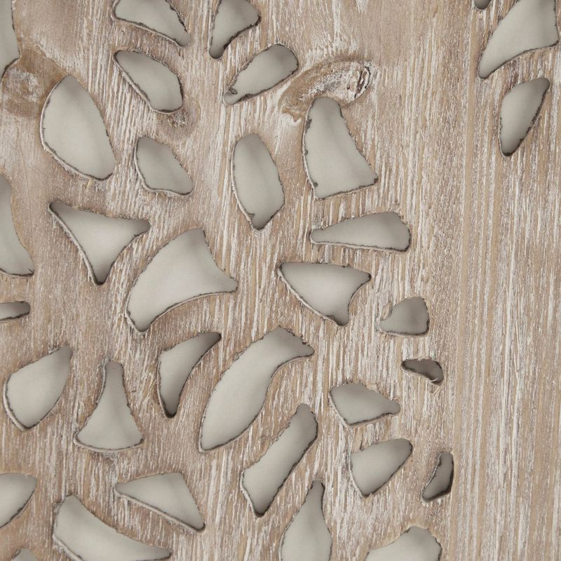 Laurel Branches Carved Wood Wall Decor Panel Natural - Madison Park, 4 of 9