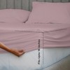 LISM 100% Cotton Fitted Sheet Deep Pocket Fitted Sheet, Fits Mattress Upto 16" - 3 of 4