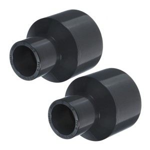 Unique Bargains Water Line Straight UPVC Reducer Pipe Fitting Reducing Coupling Connector Black - 1 of 4