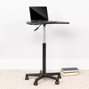 Adjustable Mobile Laptop Computer Desk with Black Top - Flash Furniture - image 3 of 4