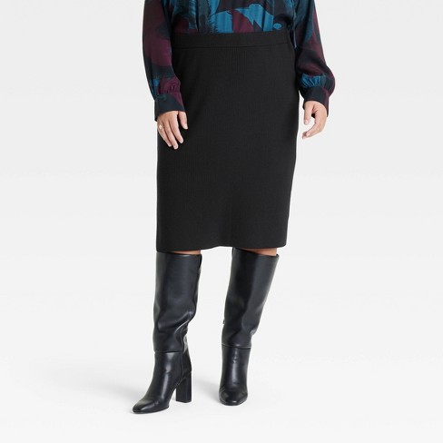 Women's Midi Sweater Pencil Skirt - Ava & Viv™ - image 1 of 3