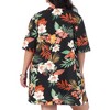Agnes Orinda Women's Plus Size 2 Piece Tropical Print Cardigan Summer Floral Tops and Shorts Sets - 4 of 4