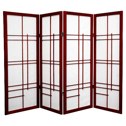 4 Ft. Tall Eudes Shoji Screen - Rosewood (4 Panels) : Target