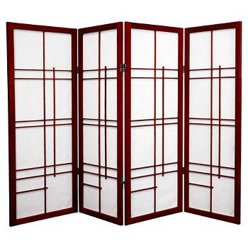 4 ft. Tall Eudes Shoji Screen - Rosewood (4 Panels)