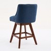 PAGED Set of 2 Upholstered Bar Stools, Counter Height Swivel Barstools with Thick Cushion, Dining Chairs for Home Pub - 4 of 4