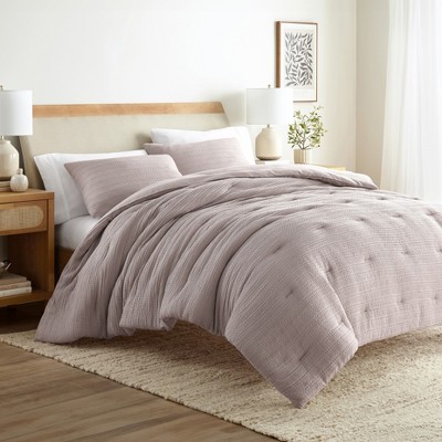 Waffle Textured Comforter Set All Season Down-Alternative Ultra Soft Bedding - Becky Cameron