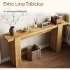 Tribesigns Solid Wood Console Table, 67"Entryway Table with Spacious Tabletop, Long Narrow Sofa Table for Hallway, Living Room, Entrance, Brown - 4 of 4
