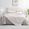 Amelie Home Soft Faux Fur Throw Blanket, Faux Rabbit Fur Striped Throw Blanket - 2 of 4