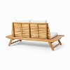 Christopher Knight Home Sedona Outdoor Acacia Wood 6 Seater Chat Set with Cushions - 4 of 4