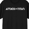 Attack On Titan Infant With Titans Crew Neck Short Sleeve Adult Black T-shirt - 3 of 4