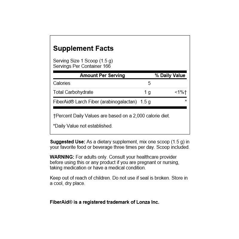 Swanson Fiber Supplements Fiberaid Larch Tree Arabinogalactan (Ag) 8.8 oz Pwdr, 2 of 3