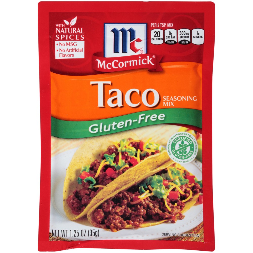 UPC 052100027500 product image for McCormick Gluten Free Taco Seasoning Mix - 1.25oz | upcitemdb.com