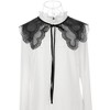 INSPIRE CHIC Women's Semi-Sheer Embroidery Neck Ruff Detachable Fake Dickey Collar Little Shawl 1 Pc - 2 of 4