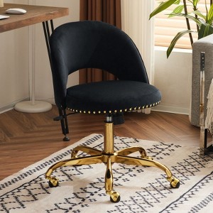 Karl Home | 23 inch Task Chair Office Desk Chair Make Up Chair With Wheels - 1 of 4