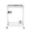 Chintaly Contemporary Stainless Steel Tea Cart - 2 of 4