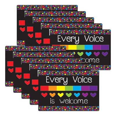 Smart Poly® Computer Mouse Pad, 8" x 10", Every Voice Welcome Here, Pack of 10