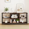 Costway 3-Tier TV Stand for TV's up to 65" Entertainment Media Center with Storage Basket - 2 of 4